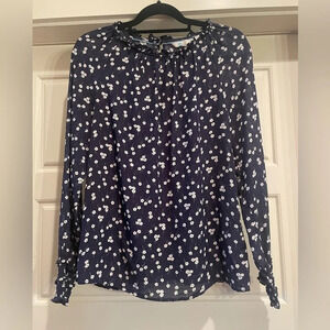 Boden Floral Silk Blouse